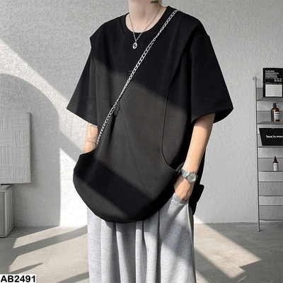 AB2491 ÁO THUN NAM TAY CÁCH ĐIỆU