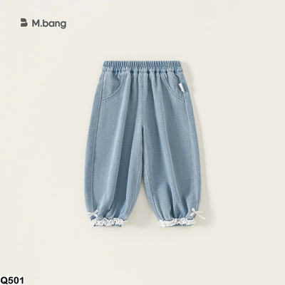 Q501 QUẦN JEANS GẤU REN M.BANG
