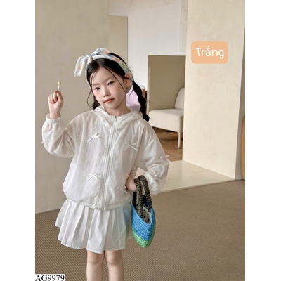 AG9979 ÁO KHOÁC CHỐNG NẮNG ĐÍNH NƠ AMBB