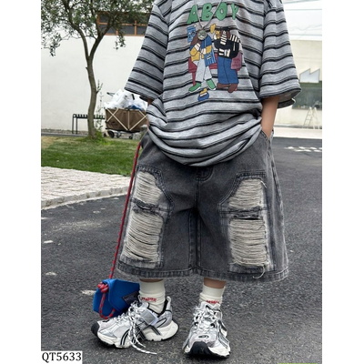 QT5633 QUẦN SHORT JEANS CÀO RÁCH CÁ TÍNH