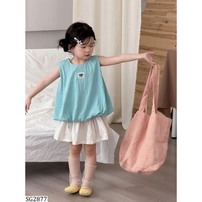 SG2877 ÁO SÁT NÁCH CHUÔNG MIX CHÂN VÁY