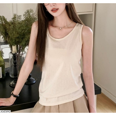 AM3092 ÁO COTTON SÁT NÁCH CỔ RỘNG