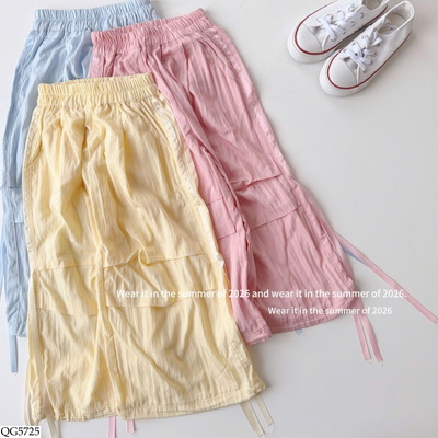 QG5725 QUẦN THỂ THAO THẮT NƠ CHO BÉ