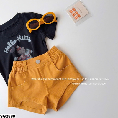 SG2889 SET ÁO PHÔNG HELLO KITTY PHỐI QUẦN SHORT