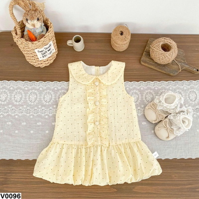 V0096 VÁY CHẤM BI SÁT NÁCH ĐUÔI CÁ DỄ THƯƠNG