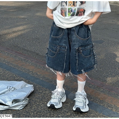 QT5647 QUẦN DENIM RÁCH TÚI HỘP FANSHU