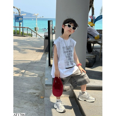 AT1706 ÁO TANKTOP LOANG IN CHỮ FANSHU
