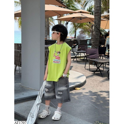 AT1707 ÁO TANKTOP XANH WALDO FANSHU