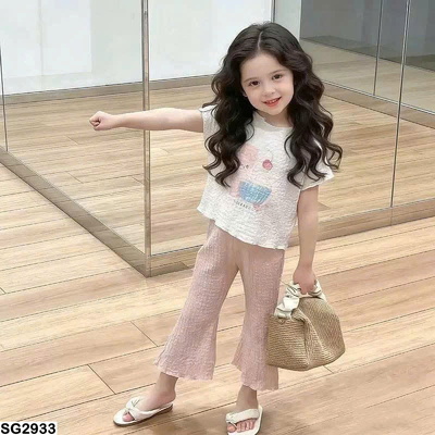 SG2933 SET BỘ ÁO THỎ PHỐI QUẦN LOE