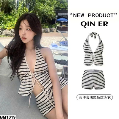 BM1019 SET ĐỒ BƠI KẺ NGANG CHO NỮ