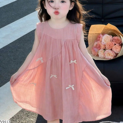 V0113 VÁY BABYDOLL SÁT NÁCH ĐÍNH NƠ