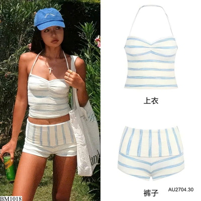 BM1018 ĐỒ BƠI 2 MẢNH KẺ NGANG