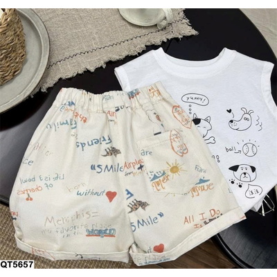 QT5657 SHORT THÔ IN HÌNH NGỘ NGHĨNH