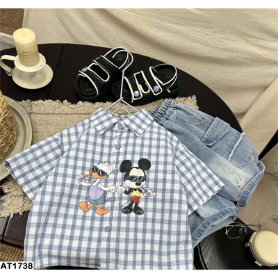 AT1738 SƠ MI CARO MICKEY