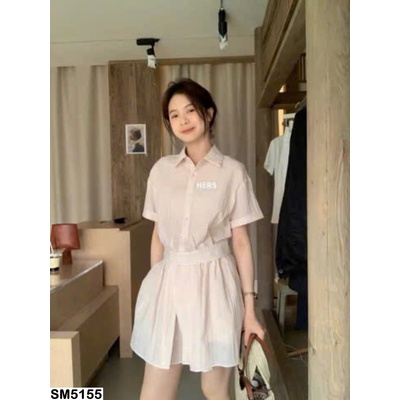 SM5155 SET SƠ MI PHỐI QUẦN SHORT XINH CHO NỮ