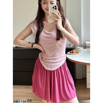 SM5156 BỘ MẶC NHÀ TAY HẾN KÈM BRA
