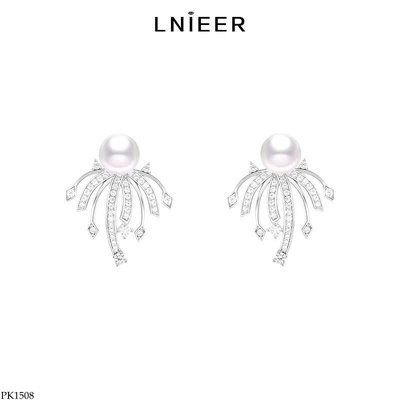 PK1508 BÔNG TAI NGỌC TRAI PHÁO HOA LNIEER