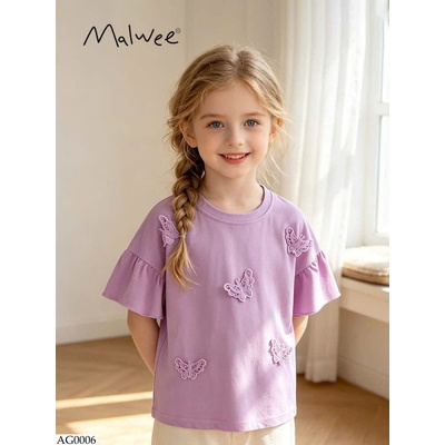 AG0006 ÁO PHÔNG MALWEE ĐÍNH BƯỚM CHO BG