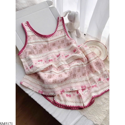 SM5171 BỘ BA LỖ MẶC NHÀ KITTY NỮ