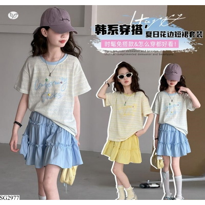SG2977 SÉT ÁO KẺ MIX CV SZ ĐẠI