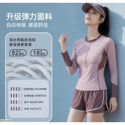 BM1029 BỘ BƠI DÀI TAY NỮ HÃNG YUKE