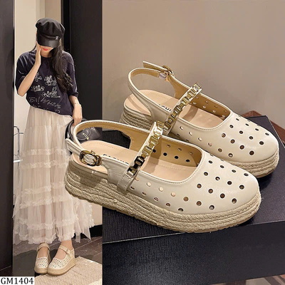 GM1404  DÉP  SANDAL LỖ ĐẾ CAO