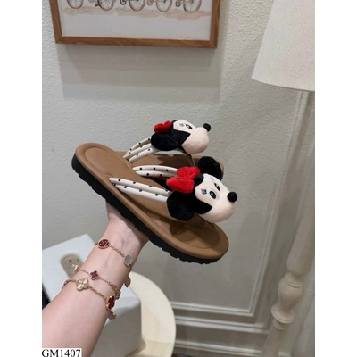 GM1407 DÉP XỎ NGÓN MINNIE QUAI CHẤM BI