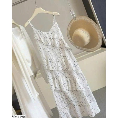 VM4190 VÁY MAXI CHẤM BI TẦNG ANNA