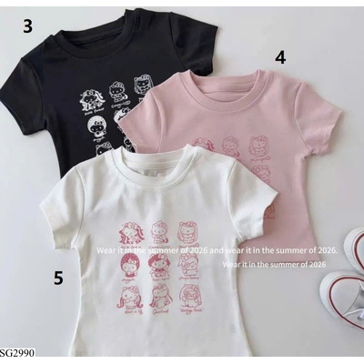 SG2990 ÁO THUN MIX QUẦN LEGGING BEO CHO BÉ