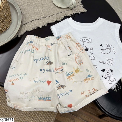QT5671 QUẦN SHORT THÔ IN HÌNH NGỘ NGHĨNH