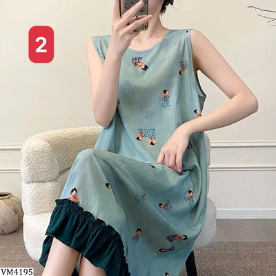 VM4195  VÁYSUÔNG HỌA TIẾT XINH