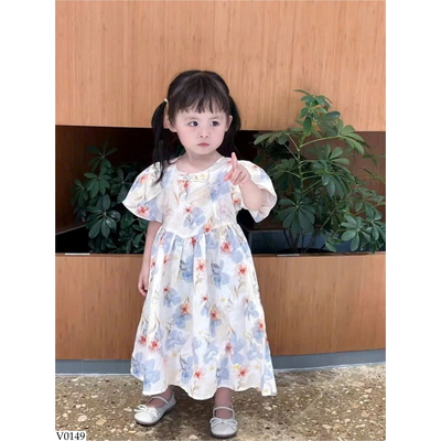 V0149 VÁY HOA NHÍ TAY CÁNH TIÊN SNOOPY
