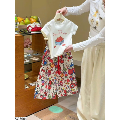 SG3004 ÁO PHÔNG VÀ QUẦN KITTY CHO BÉ
