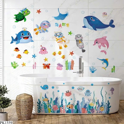 PK1559 HÌNH DÁN TƯỜNG CHỦ ĐỀ ĐẠI DƯƠNG