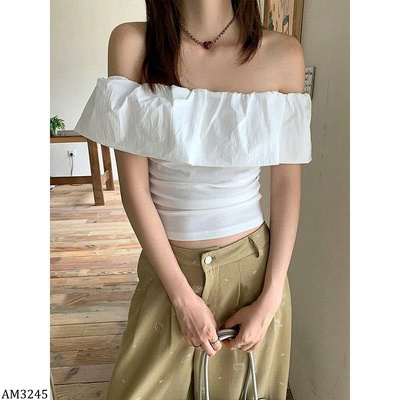 AM3245 ÁO TRỄ VAI NHÚN EO CHO NỮ
