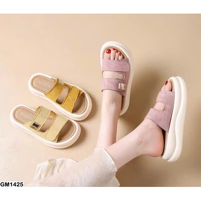 GM1425 DÉP NỮ QUAI NGANG ĐẾ BÁNH MÌ
