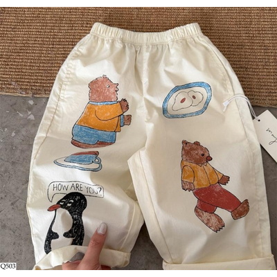 Q503 BAGGY THÔ MỀM IN GẤU MMY