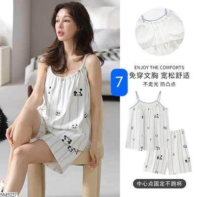 SM5227 BỘ NGỦ 2 DÂY MẶC NHÀ CHO NỮ