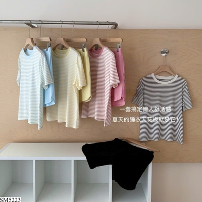 SM5223 BỘC HÈ KẺ NGANG QUẦN SHORT NỮ