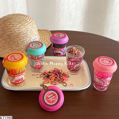 KT1988 SET 2 HỘP CHUN BUỘC TÓC CHO BÉ