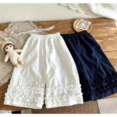QG5763 QUẦN SUÔNG CHÂN VIỀN BÈO BÉ GÁI
