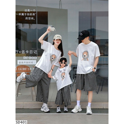 SD401 SET ĐÔI ÁO PHÔNG QUẦN KẺ GIA ĐÌNH