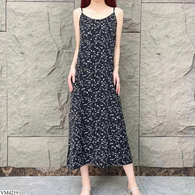 VM4219 VÁY 2 DÂY HOA NHÍ DÁNG DÀ
