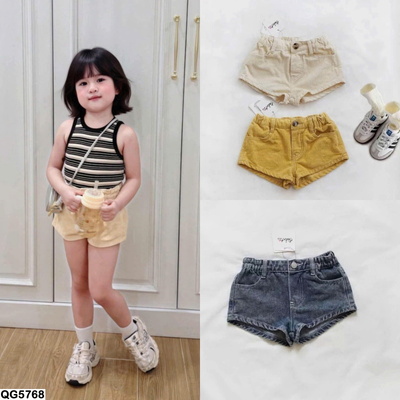 QG5768 QUẦN SHORRT JEANS CHO BÉ GÁI