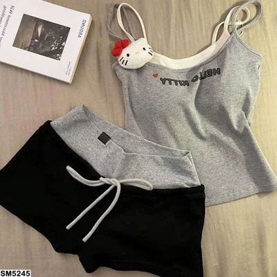 SM5245 SET 2 DÂY HELLO KITTY MẶC NHÀ NỮ