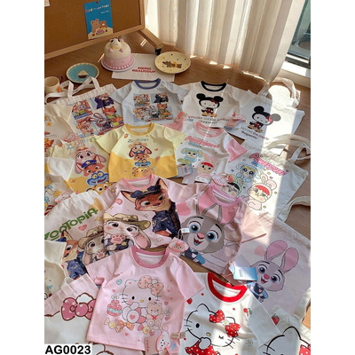 AG0023 SET ÁO PHÔNG CÙNG TÚI TOTE CHO BÉ