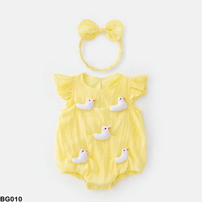 BG010 JUMPSUIT VỊT VÀNG CHO BÉ GÁI