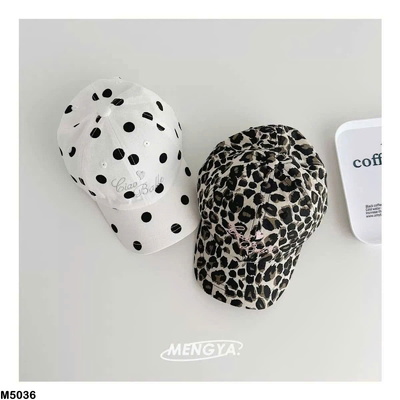 M5036 MŨ LƯỠI TRAI DA BEO, CHẤM BI CHO BÉ