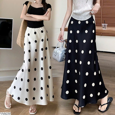 VM4230 CHÂN VÁY ĐUÔI CÁ CHẤM BI DÁNG DÀI