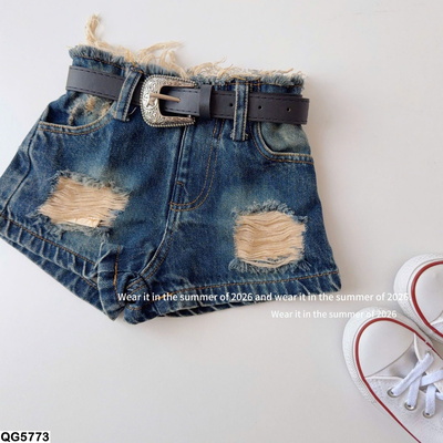QG5773 QUẦN SHORT JEANS RÁCH CHO BÉ GÁI